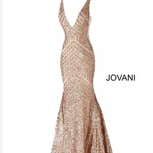 Size 8 Jovani dress in rose gold 59762